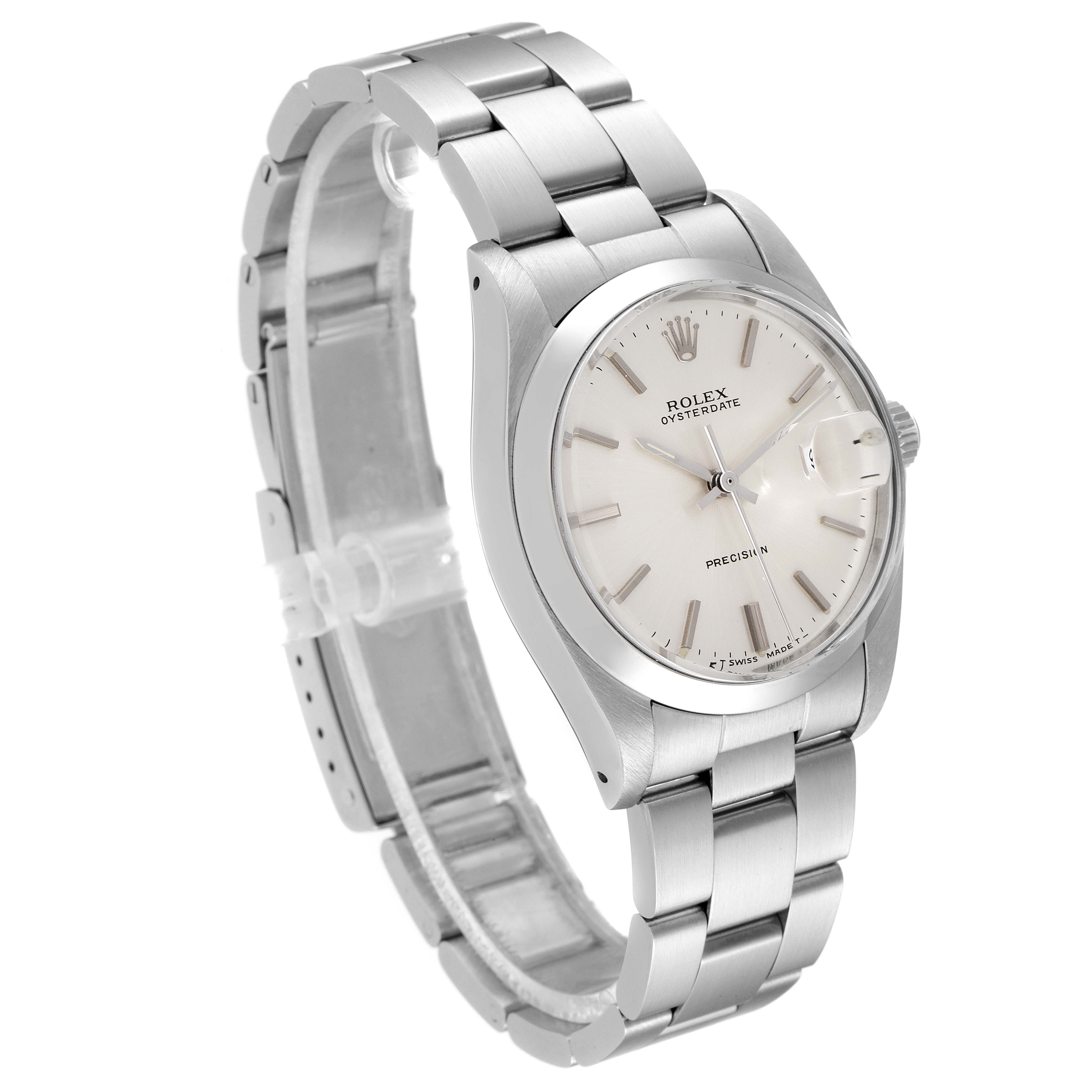 The Vintage Collection model by Rolex is shown at a three-quarter angle, displaying its face, case, and bracelet.