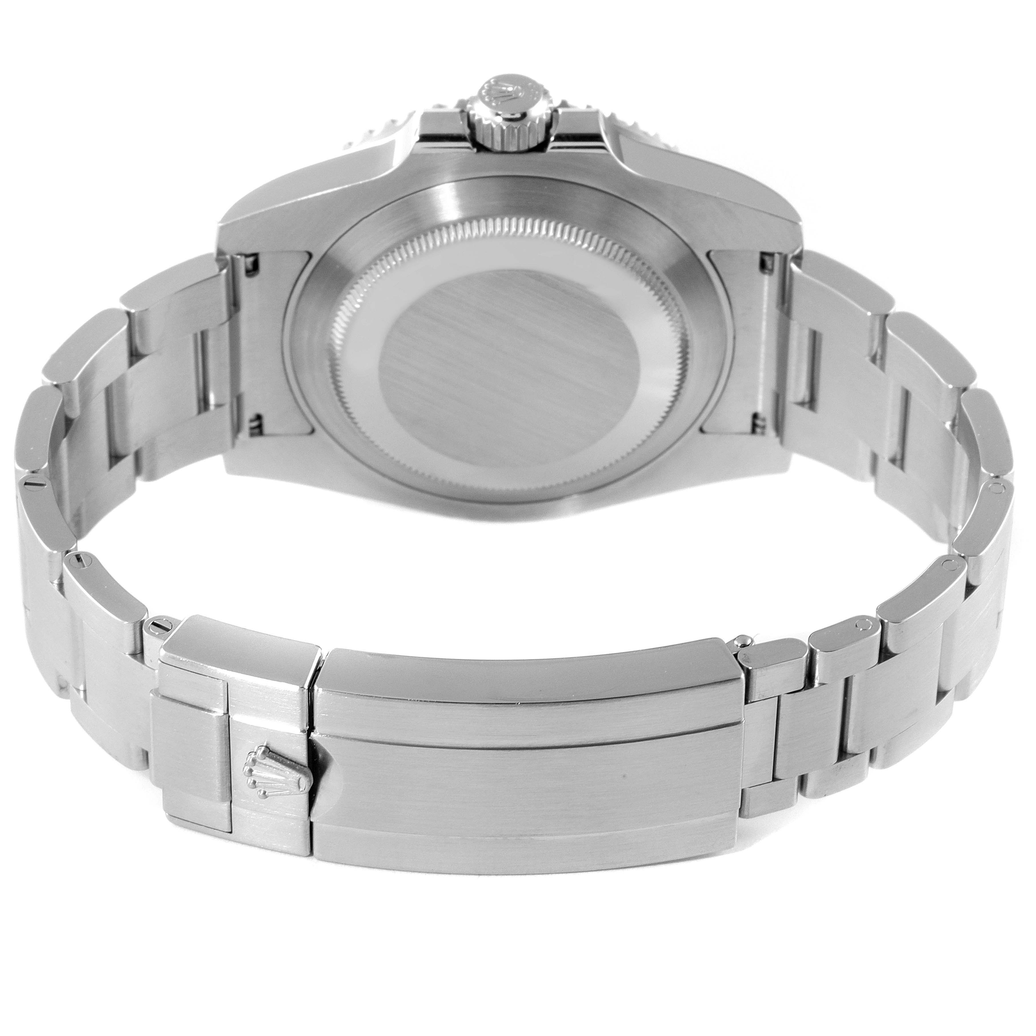 This image shows the back view of a Rolex Submariner 116610 Men
s Stainless Steel Black Dial 116610 Men
s Stainless Steel Black Dial watch, highlighting the case back and bracelet clasp.