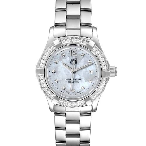 Photo of TAG Heuer Aquaracer Mother of Pearl Diamond Ladies Watch WAF1416