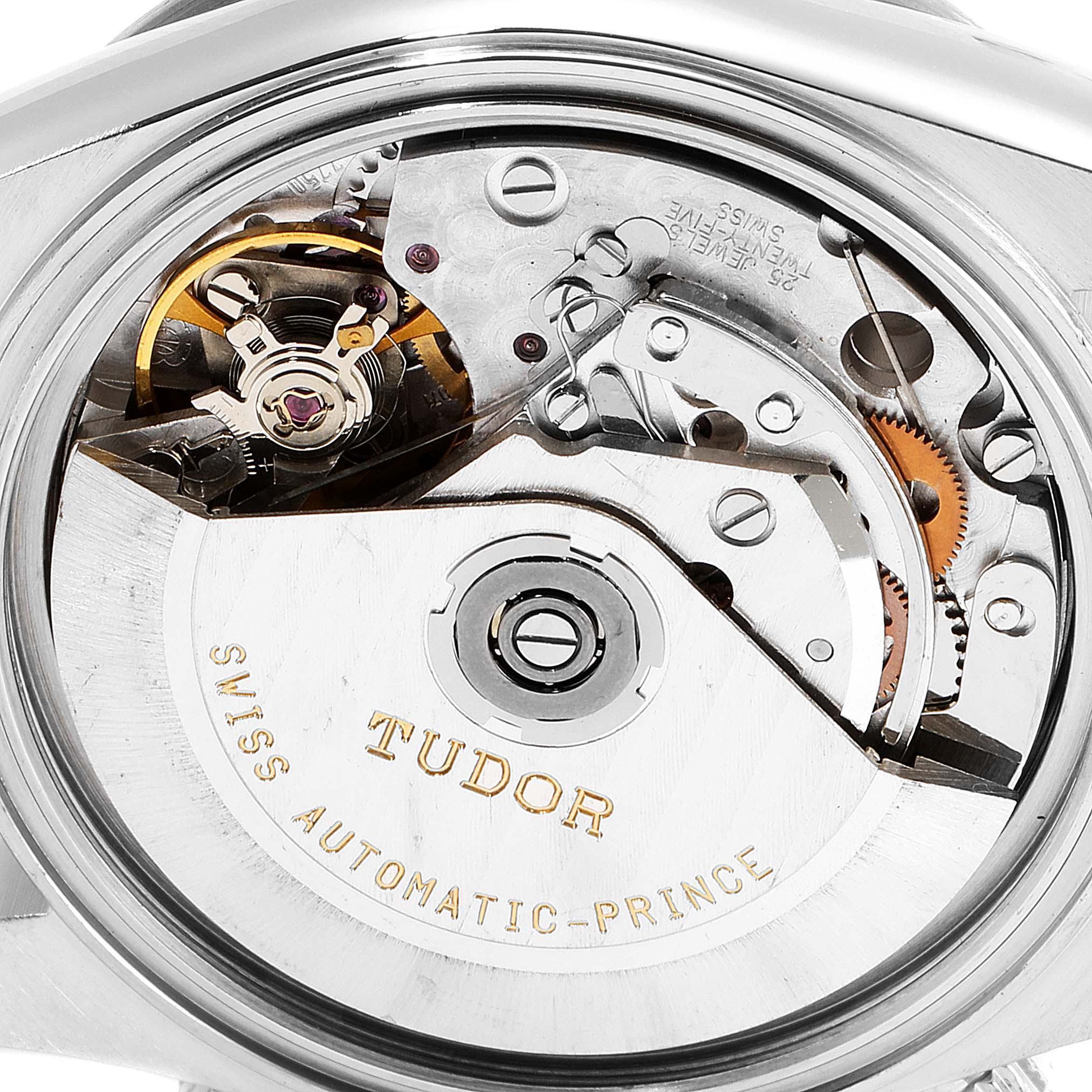The image shows the inner mechanical movement of the Tudor Prince model watch, viewed from the back.