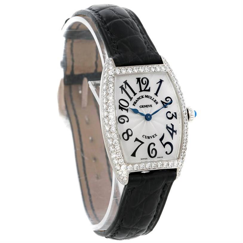 Franck Muller Cintree Curvex 18K White Gold Diamond Watch 1752 SwissWatchExpo