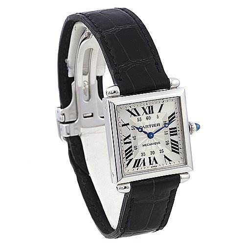 Cartier Tank Obus 18k White Gold Watch 2380 SwissWatchExpo