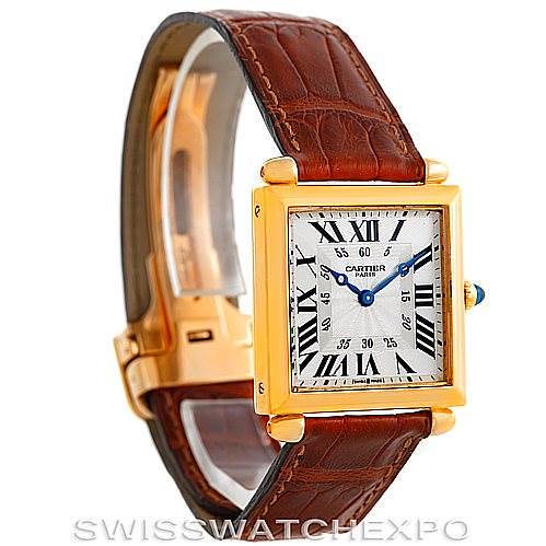 Cartier Tank Obus 18k Yellow Gold Mecanique Watch W1527551 SwissWatchExpo