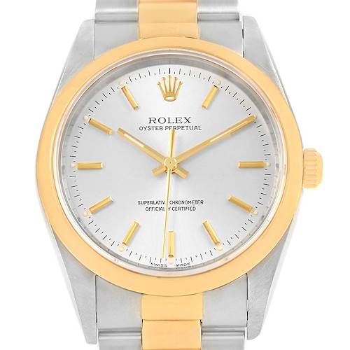 Photo of Rolex No Date Mens Stainless Steel 18k Yellow Gold Watch 14203