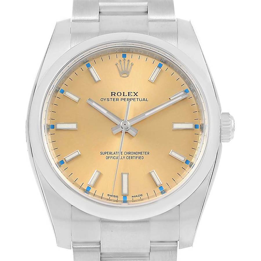 Rolex Oyster Perpetual 36 White Grape Dial Mens Watch 116000 Unworn SwissWatchExpo