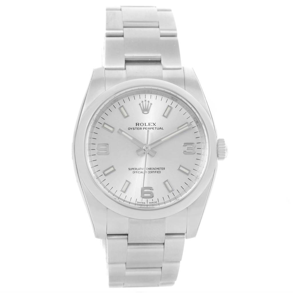 oyster perpetual 34 silver