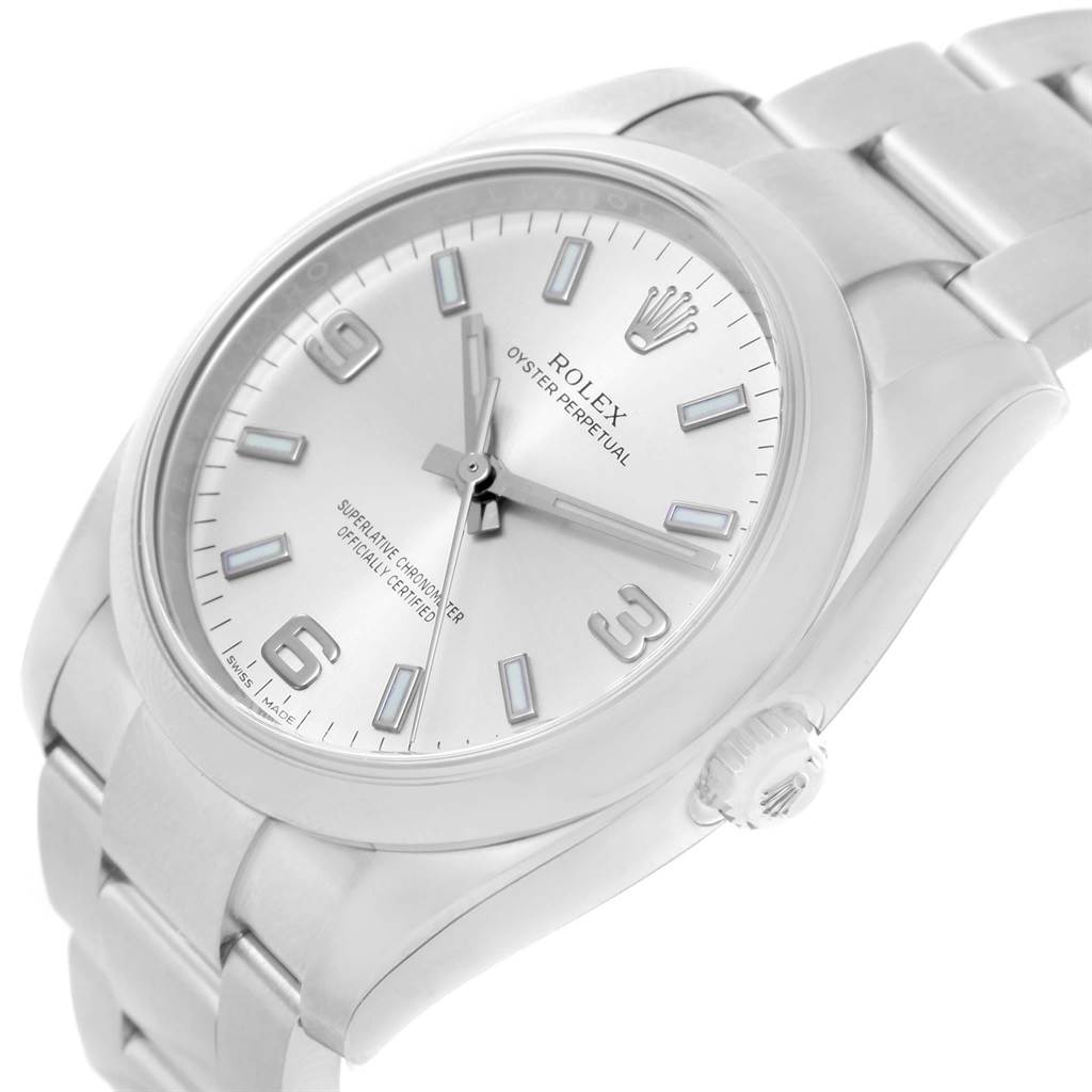 oyster perpetual 34 silver