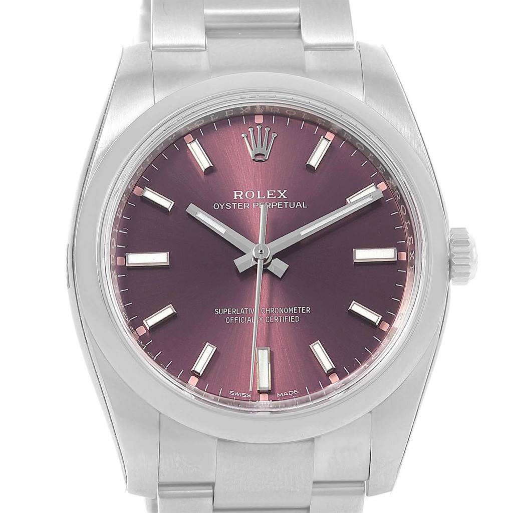 rolex oyster perpetual 34 red grape