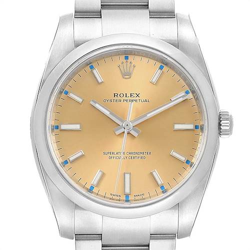 Photo of Rolex Oyster Perpetual White Grape Dial Steel Watch 114200 Unworn