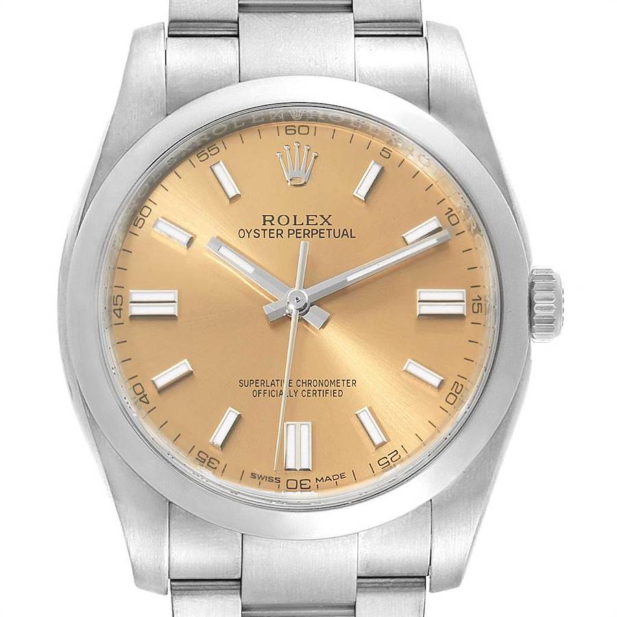 Rolex Oyster Perpetual 36 White Grape Dial Mens Watch 116000 SwissWatchExpo