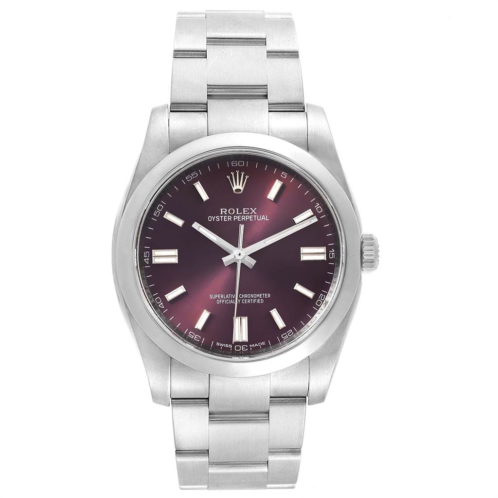 rolex oyster perpetual red grape 36mm