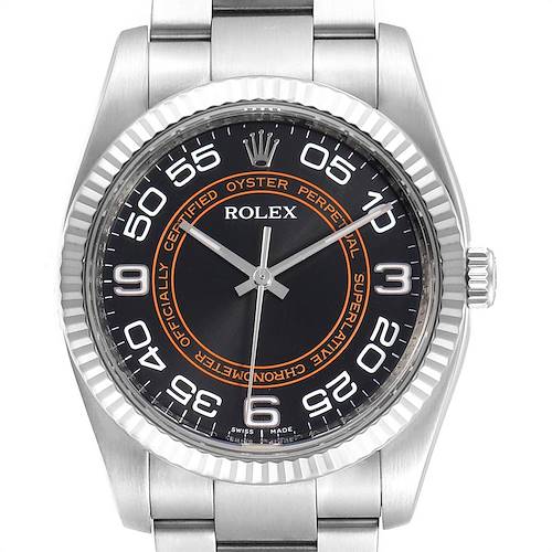 Photo of Rolex Oyster Perpetual Steel White Gold Harley Dial Mens Watch 116034