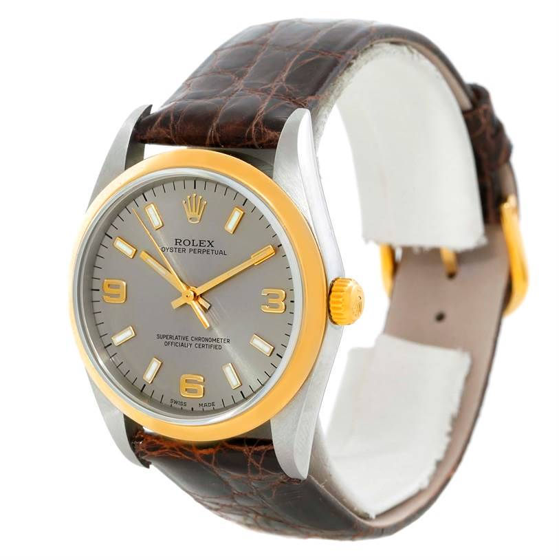 Rolex No Date Mens Steel 18k Yellow Gold Watch 14203 SwissWatchExpo