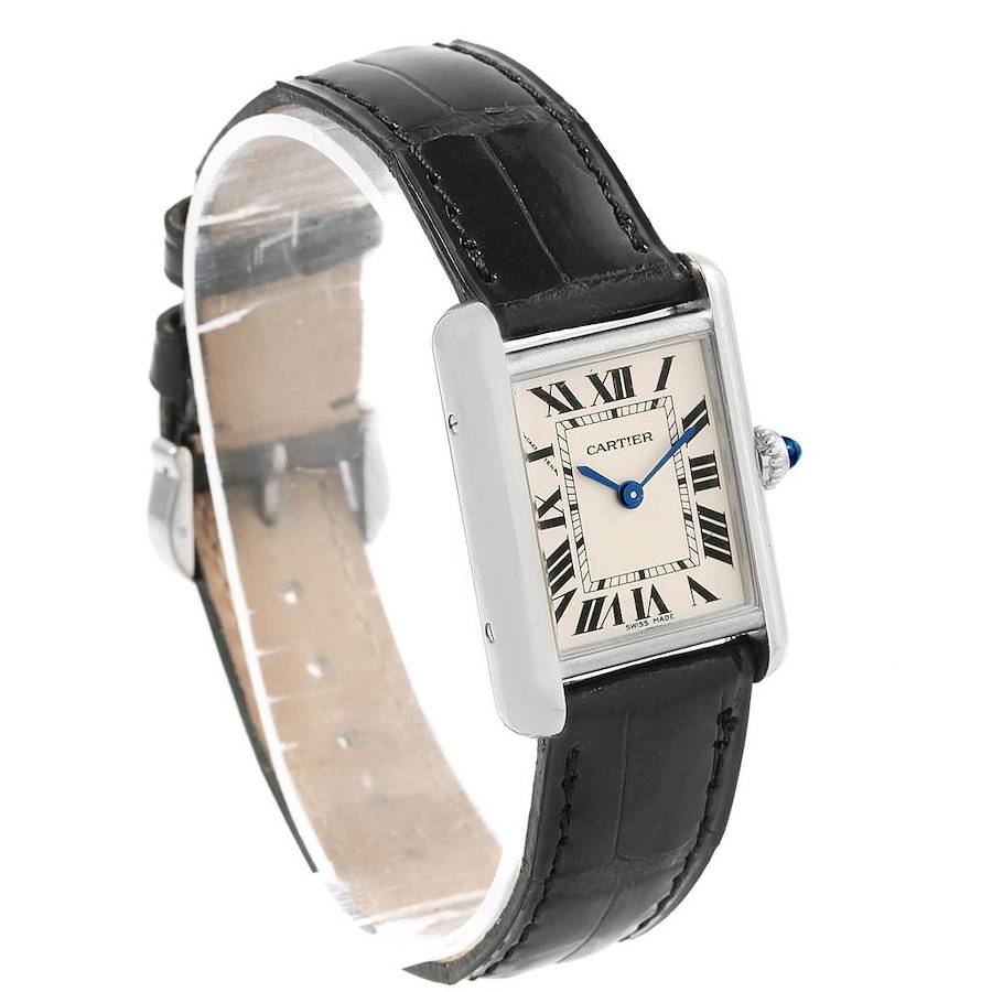 Cartier Women's W1541056 Tank Louis Black Leather Watch