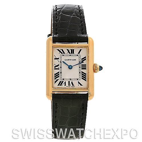 Cartier Tank Louis Ladies 18k Yellow Gold W1529856 SwissWatchExpo