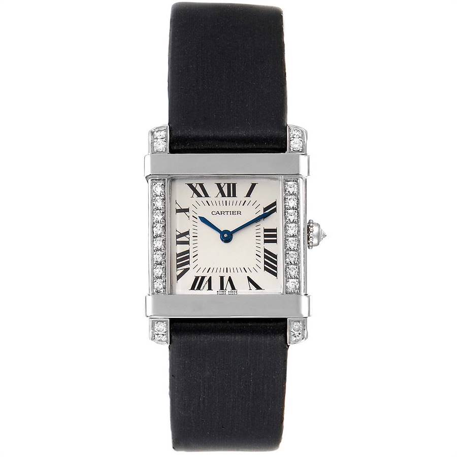 Cartier Tank Chinoise Platinum Diamond Ladies Watch 2755 SwissWatchExpo