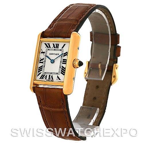 Cartier Tank Louis 18k Yellow Gold Ladies Quartz Watch W1529856 SwissWatchExpo