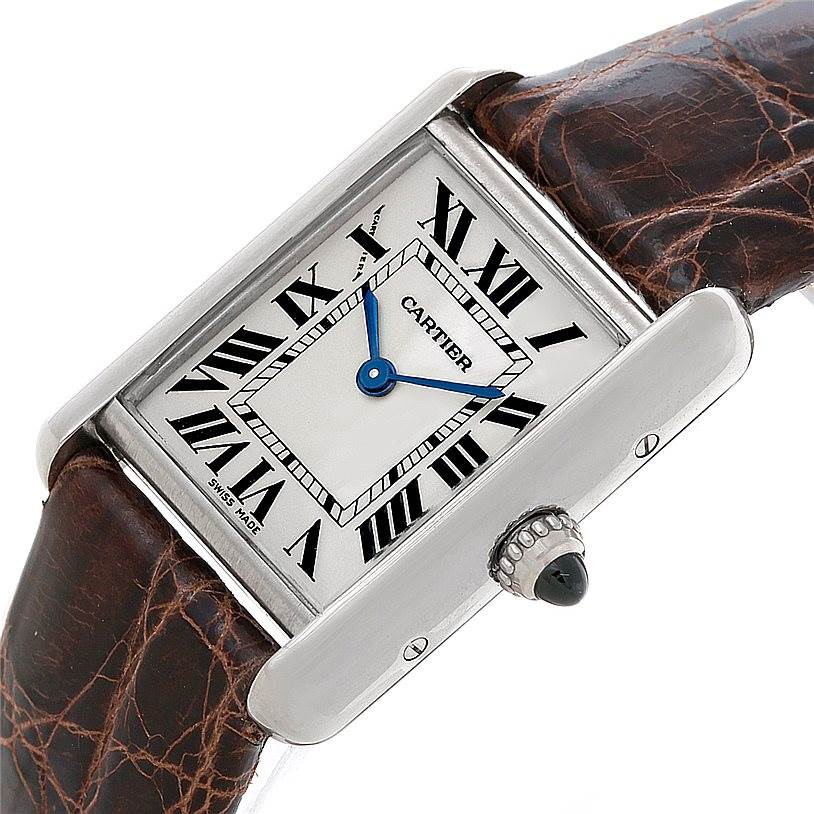 Cartier Tank Louis White Gold W1541056 Stock 8422 SwissWatchExpo