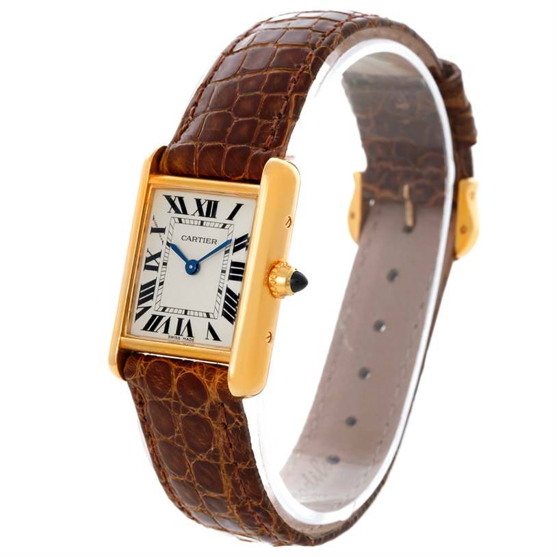Cartier Tank Louis 18k Yellow Gold Ladies Watch W1529856 SwissWatchExpo