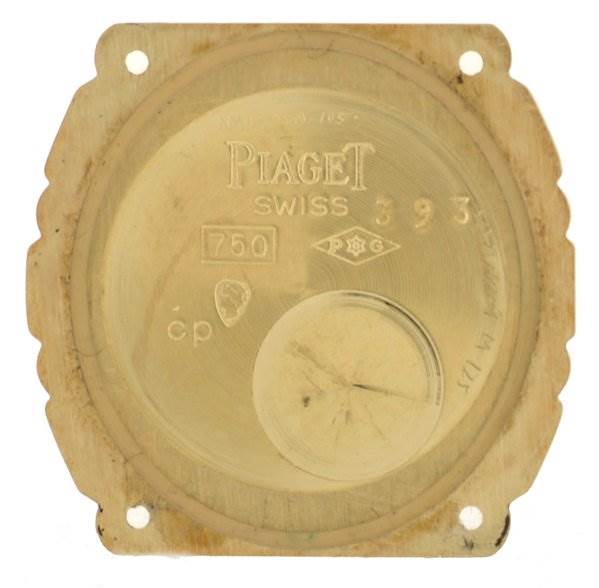 This image shows the back case of a Piaget 861C701 Women
s Yellow Gold Champagne Dial 861C701 Women
s Yellow Gold Champagne Dial Ladies 18k Gold Diamonds Polo 861c701 watch.