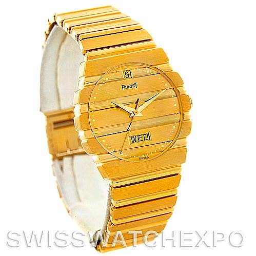 Piaget Polo 18K Yellow Gold Day Date Mens Watch SwissWatchExpo