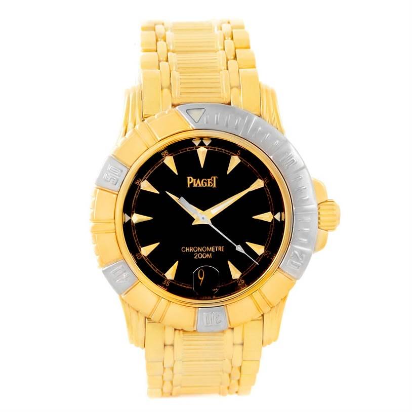 Piaget Polo Key Dive 18K Yellow and White Gold Mens Watch 25020