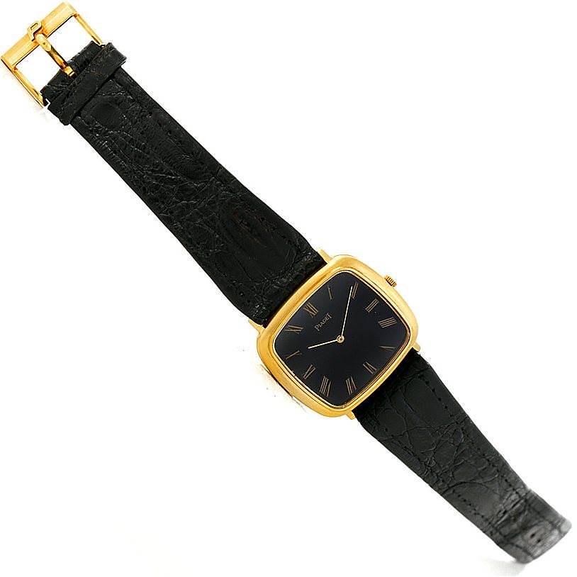 Piaget 18K Yellow Gold Cushion Shape Mechanical Mens Watch
