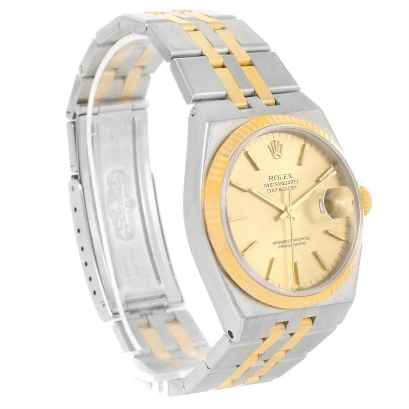 Rolex Oysterquartz Datejust Steel 18K Yellow Gold Mens Watch 17013 SwissWatchExpo