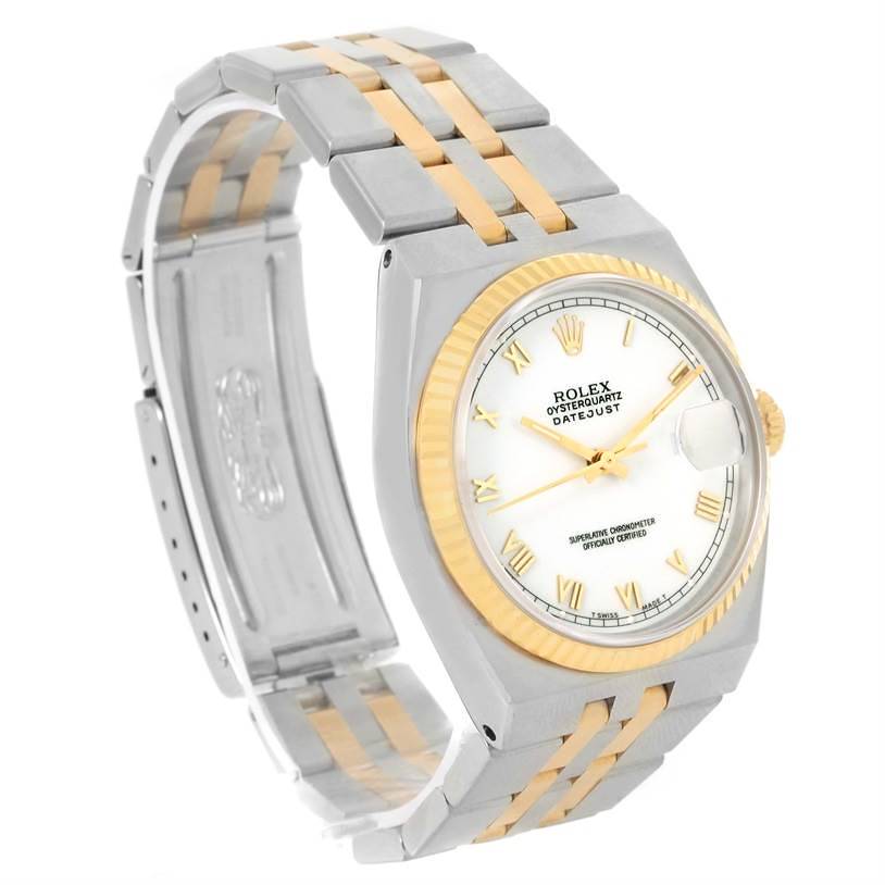 Rolex Oysterquartz Datejust Steel 18K Yellow Gold Mens Watch 17013 SwissWatchExpo