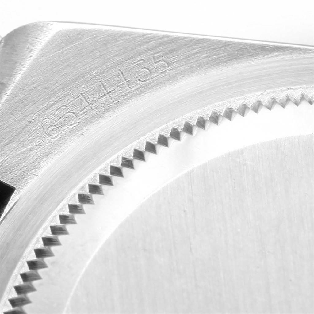 This image shows a close-up of the corner of the case and the bezel of a Rolex Oysterquartz 17013 Men
s Stainless Steel White Dial 17013 Men
s Stainless Steel White Dial model watch.