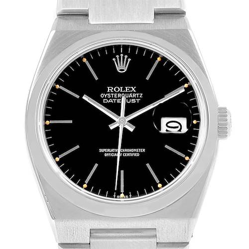 Photo of Rolex Oysterquartz Datejust Steel Black Dial Vintage Mens Watch 17000