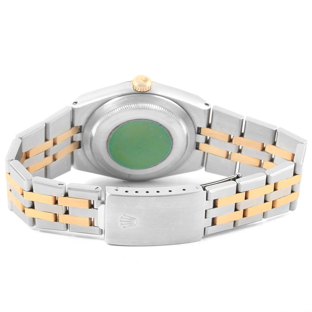 This image shows the back case and bracelet clasp of a Rolex Oysterquartz 17013 Men
s Stainless Steel Blue Dial 17013 Men
s Stainless Steel Blue Dial, viewed from the rear angle.