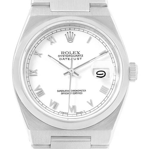 Photo of Rolex Oysterquartz Datejust Steel White Dial Vintage Mens Watch 17000