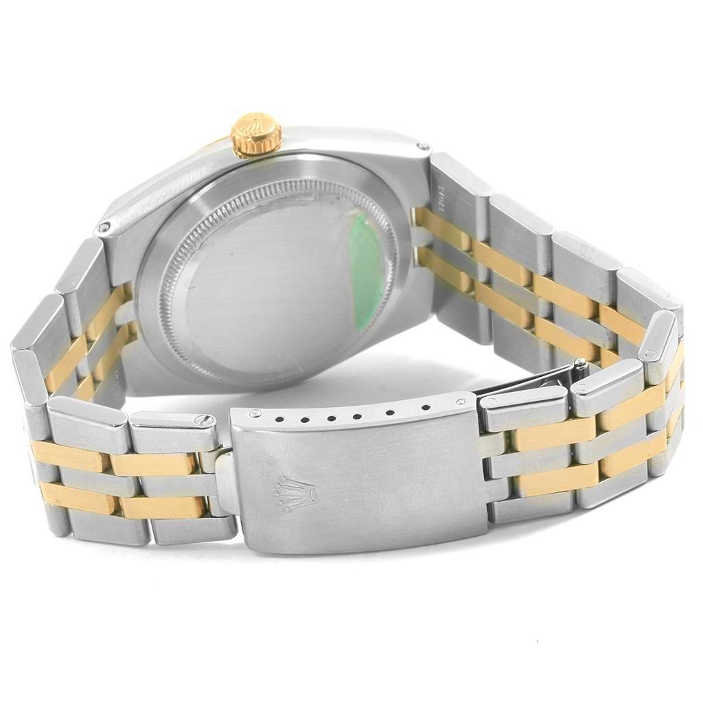 This image shows the back and bracelet of a Rolex Oysterquartz 17013 Men's Steel and Gold (two tone) White Dial 17013 Men's Steel and Gold (two tone) White Dial watch.