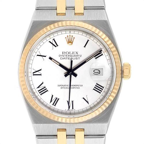 Photo of Rolex Oysterquartz Datejust Steel Yellow Gold Buckley Dial Watch 17013