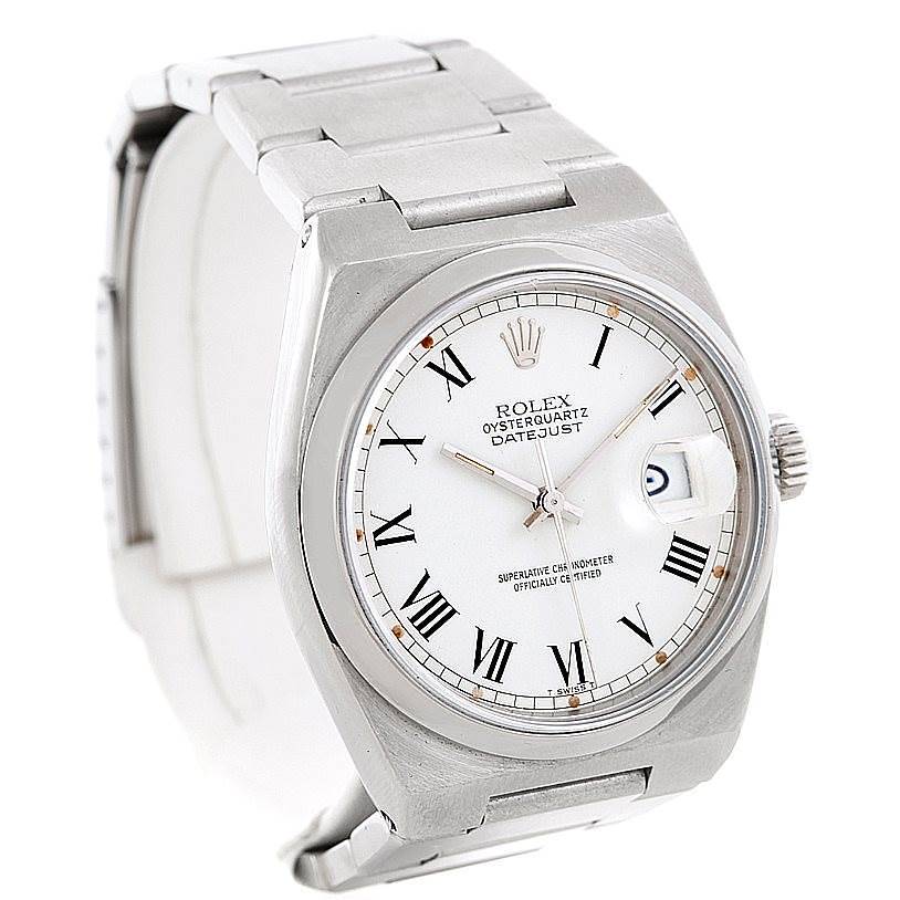 Rolex Oysterquartz Datejust Steel Buckley Dial Watch 17000 SwissWatchExpo