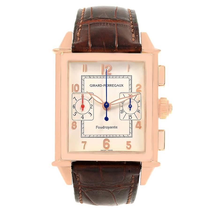 Girard Perregaux 1945 Rose Gold Split Second Chrono Watch 9021 SwissWatchExpo