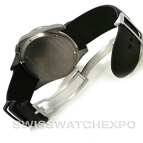 The image shows the back case and clasp of the Girard Perregaux Sea Hawk II Titanium 49900-21-652-FK6D watch.