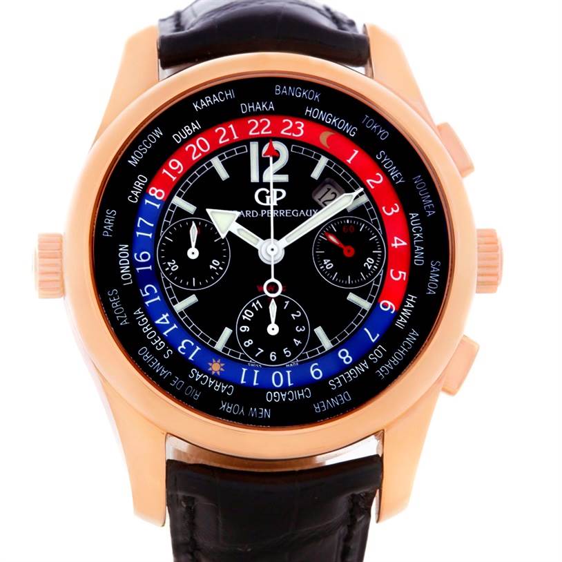 Girard Perregaux World Time WW.TC 18K Rose Gold Watch 49800