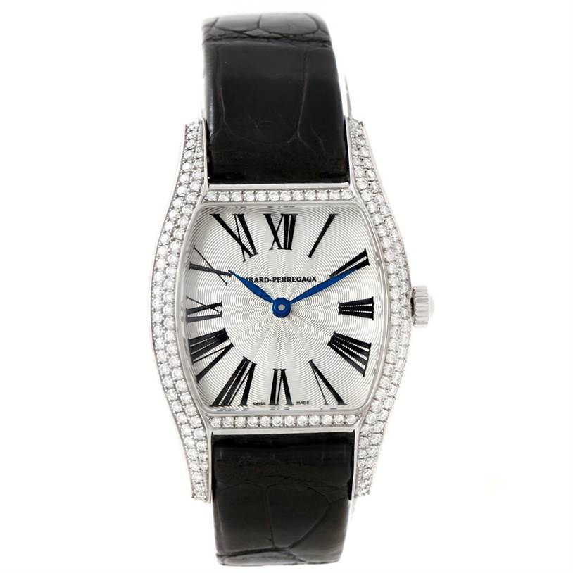 Girard Perregaux Tortue Stainless Steel Diamond Ladies Watch 2656