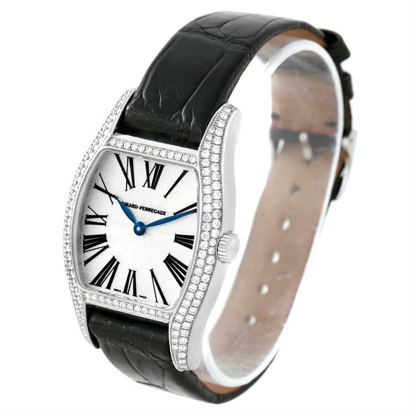 Girard Perregaux Tortue Stainless Steel Diamond Ladies Watch 2656 SwissWatchExpo