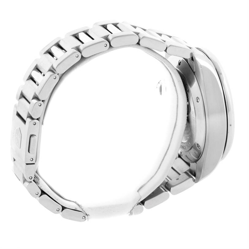 The image shows a side view of the bracelet and case back of a Tag Heuer Carrera CAV511A Men's Stainless Steel Black Dial CAV511A Men's Stainless Steel Black Dial watch.