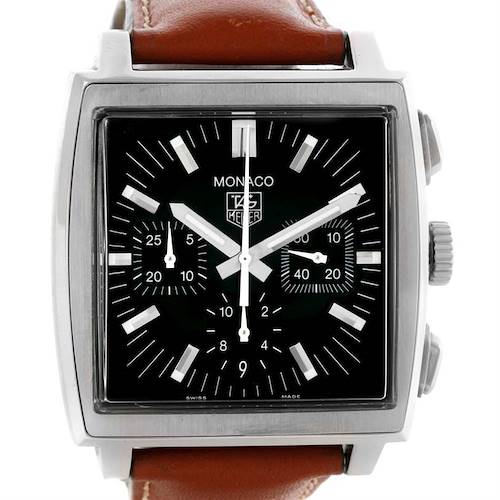 Photo of Tag Heuer Monaco Automatic Brown Strap Mens Watch CW2111