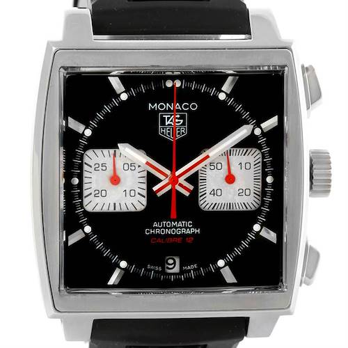Photo of Tag Heuer Monaco Steve McQueen Edition Rubber Strap Mens Watch CAW2114