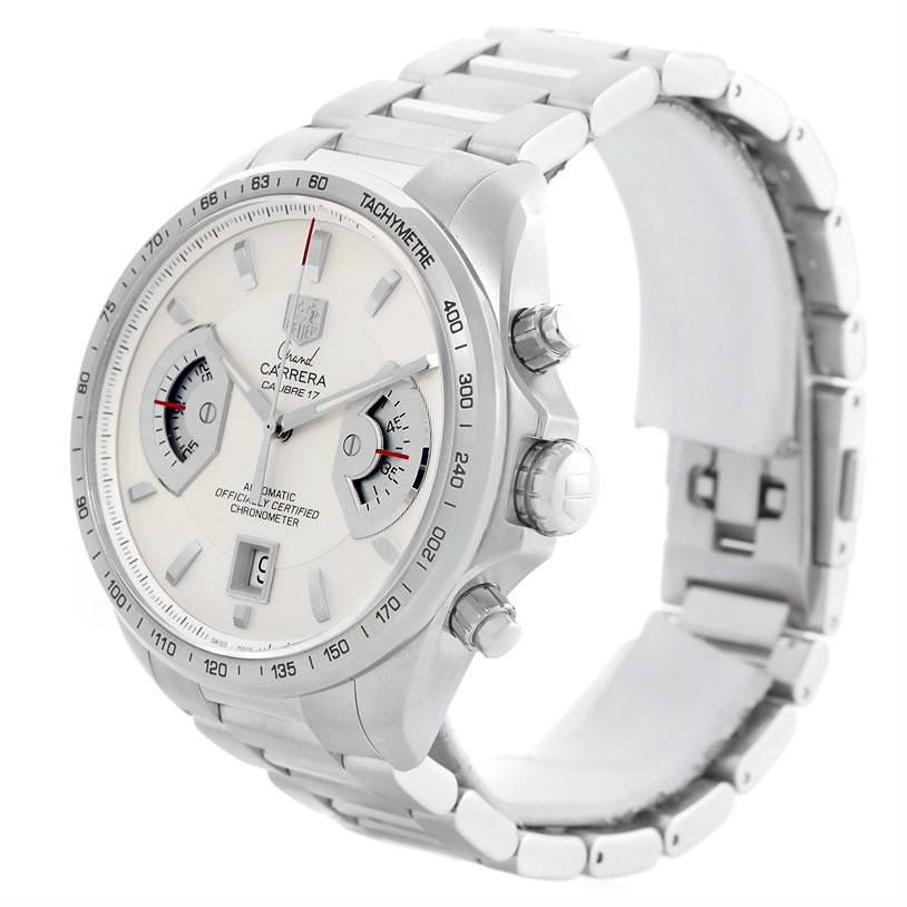 Tag Heuer Grand Carrera White Dial Automatic Mens Watch CAV511B SwissWatchExpo