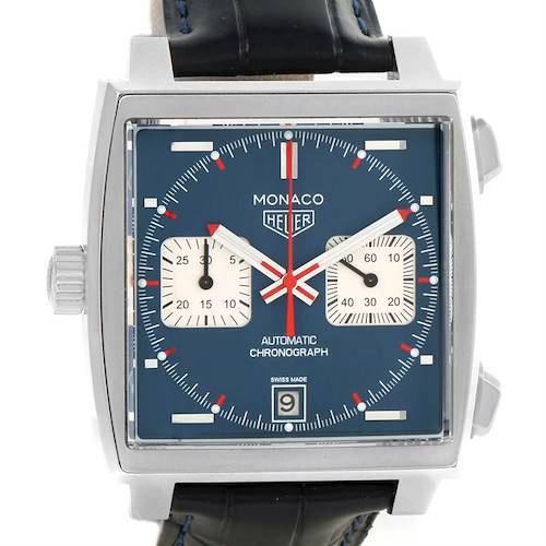 Photo of Tag Heuer Monaco Automatic Chronograph Mens Watch CAW211P Box Papers
