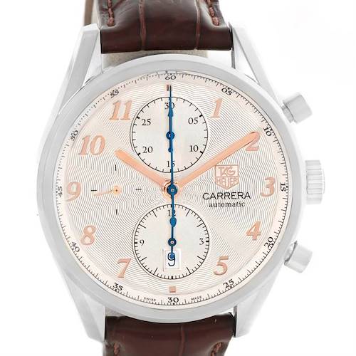 Photo of Tag Heuer Carrera Heritage Chronograph Silver Dial Mens Watch CAS2112.FC6291
