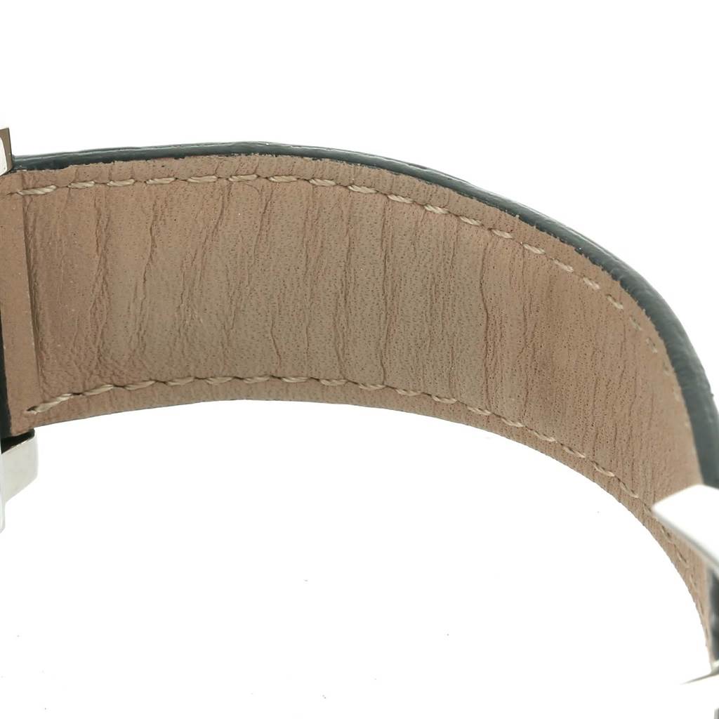 This image shows the inner side of a leather strap for a Tag Heuer Monaco CAW2111 Men's Stainless Steel Blue Dial CAW2111 Men's Stainless Steel Blue Dial watch.