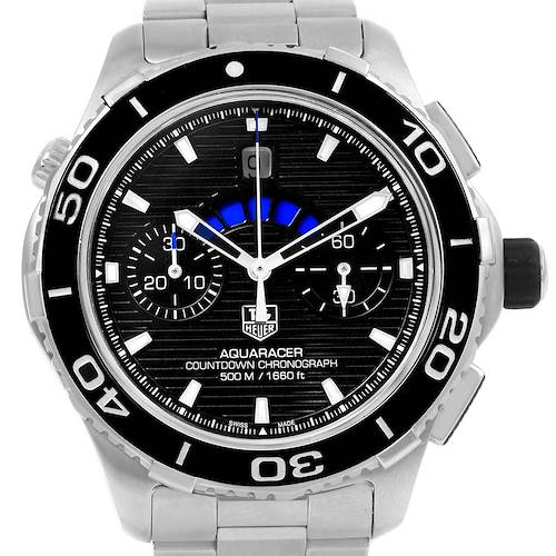 Photo of Tag Heuer Aquaracer Black Dial Steel Mens Watch CAK211A