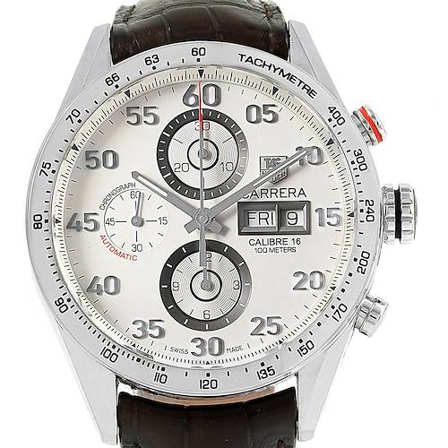 Photo of Tag Heuer Carrera Day-Date Silver Dial Mens Watch CV2A11